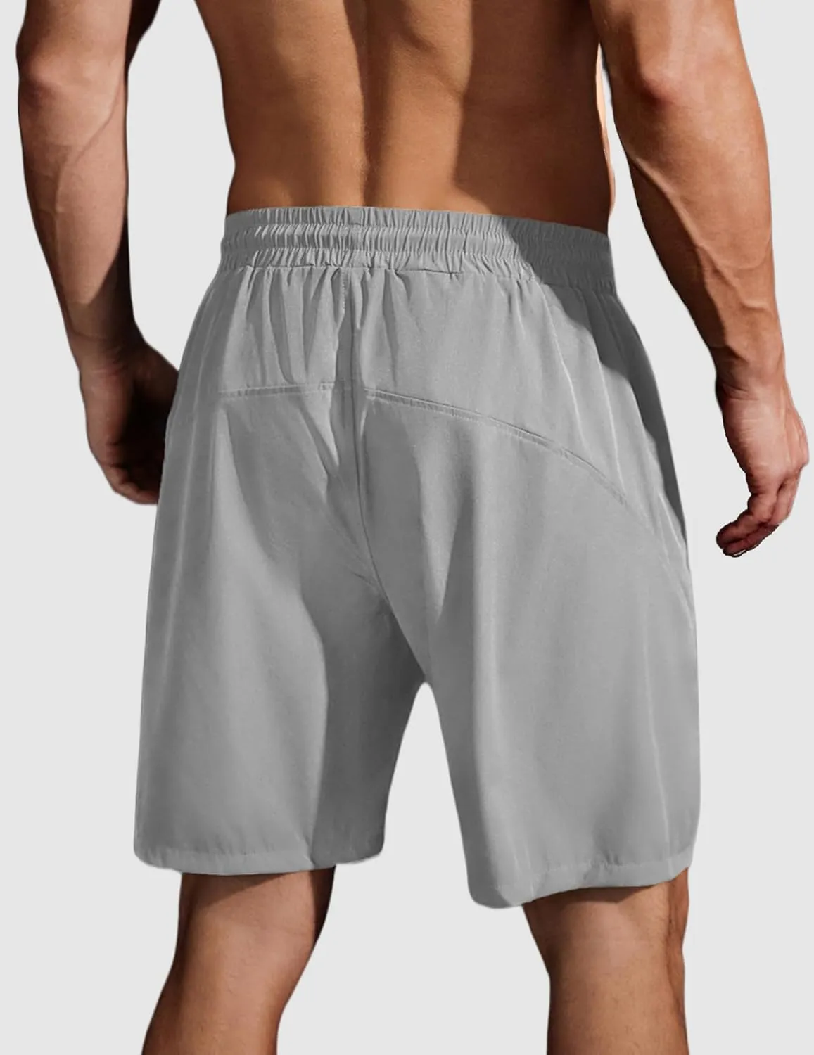 COOFANDY Men's Running Athletic Shorts 9" Gym Workout Lightweight Elastic Waist Sports Shorts