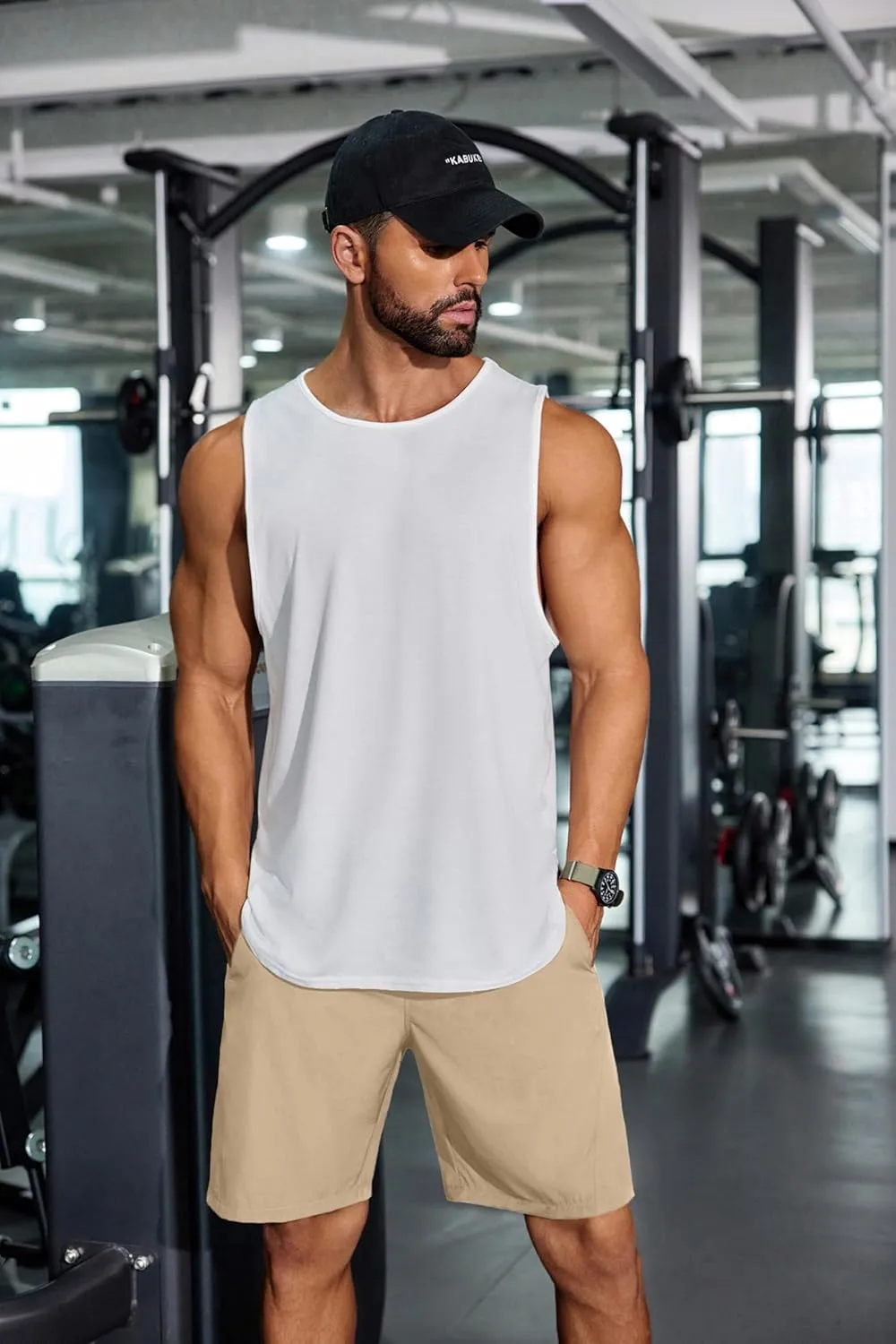 COOFANDY Men's Running Athletic Shorts 9" Gym Workout Lightweight Elastic Waist Sports Shorts