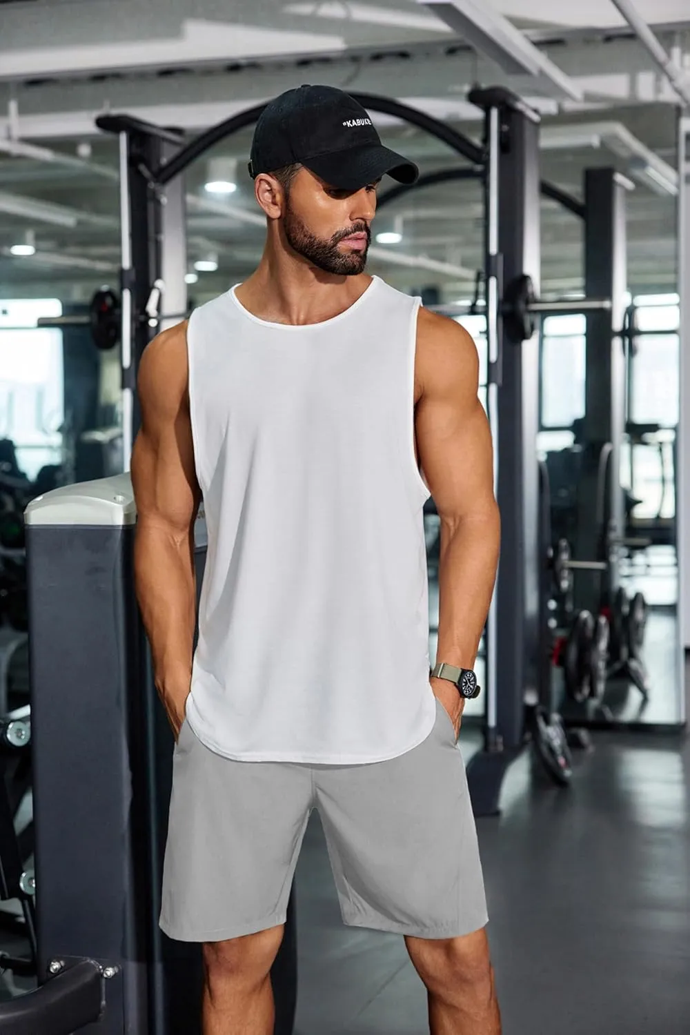 COOFANDY Men's Running Athletic Shorts 9" Gym Workout Lightweight Elastic Waist Sports Shorts