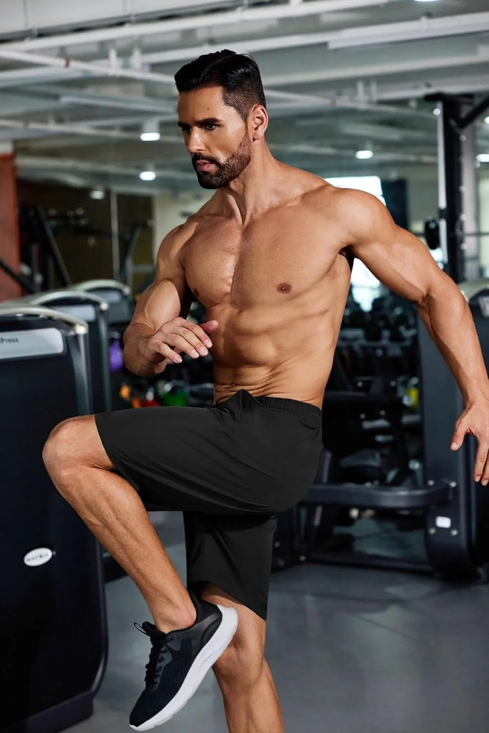 COOFANDY Men's Running Athletic Shorts 9" Gym Workout Lightweight Elastic Waist Sports Shorts