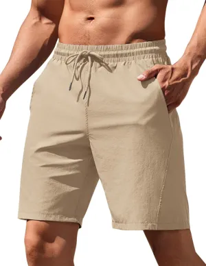 COOFANDY Men's Running Athletic Shorts 9" Gym Workout Lightweight Elastic Waist Sports Shorts