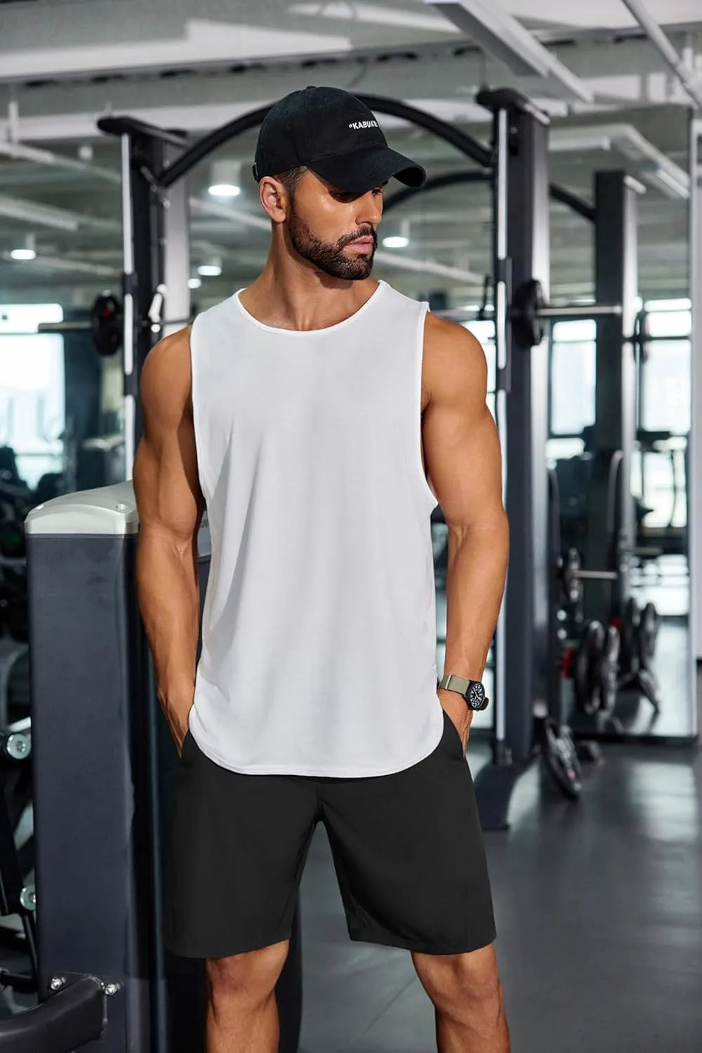 COOFANDY Men's Running Athletic Shorts 9" Gym Workout Lightweight Elastic Waist Sports Shorts
