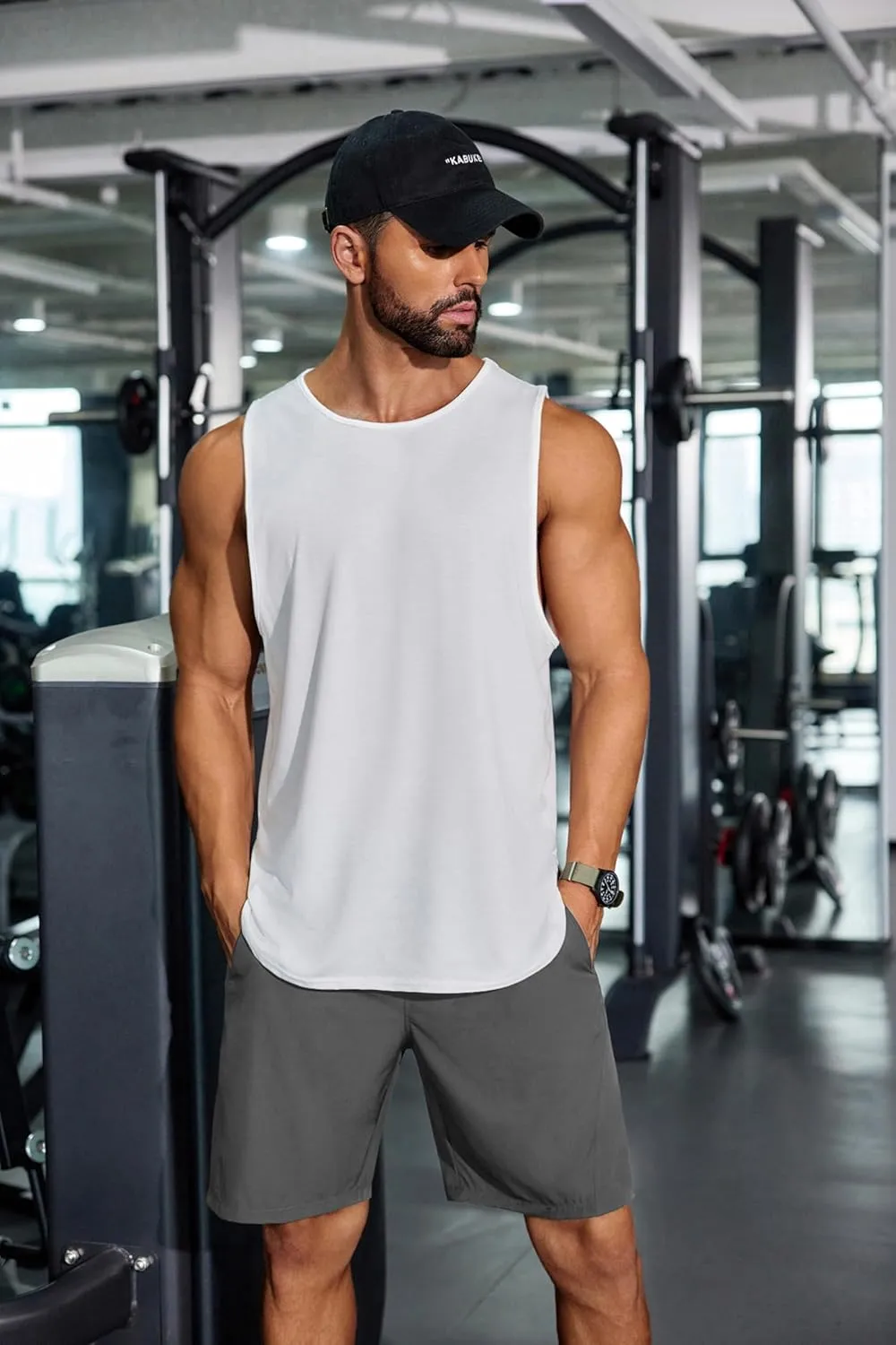 COOFANDY Men's Running Athletic Shorts 9" Gym Workout Lightweight Elastic Waist Sports Shorts