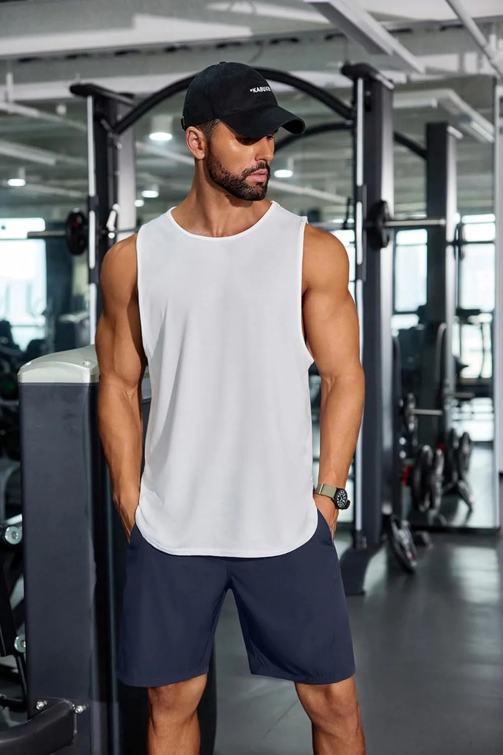 COOFANDY Men's Running Athletic Shorts 9" Gym Workout Lightweight Elastic Waist Sports Shorts