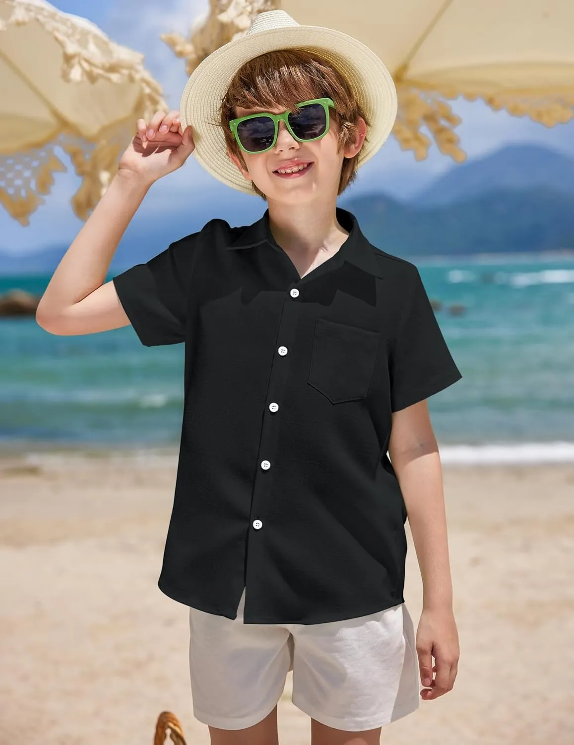 COOFANDY Men's Summer Beach Hawaiian Tropical Shirt Casual Short Sleeve Shirt