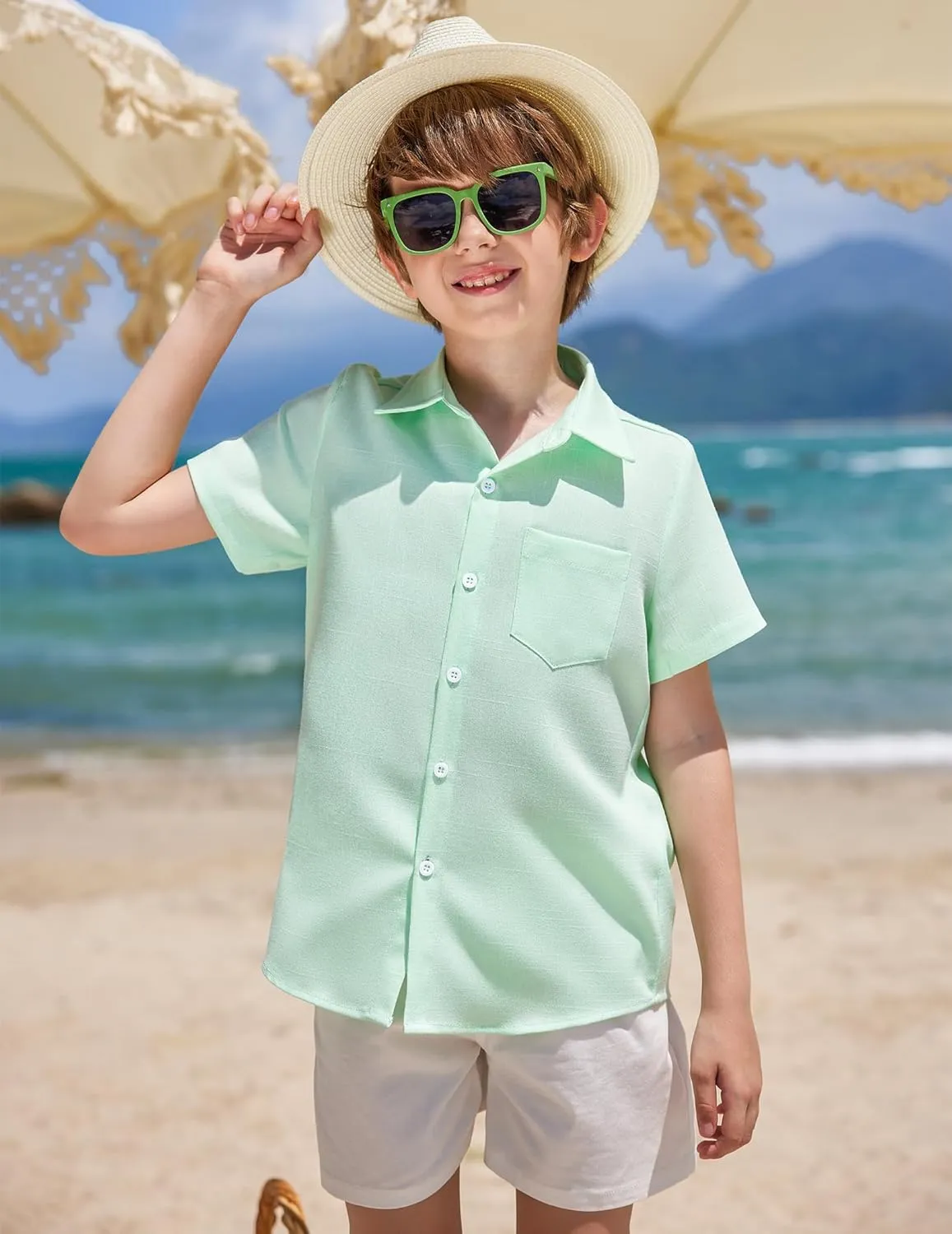 COOFANDY Men's Summer Beach Hawaiian Tropical Shirt Casual Short Sleeve Shirt