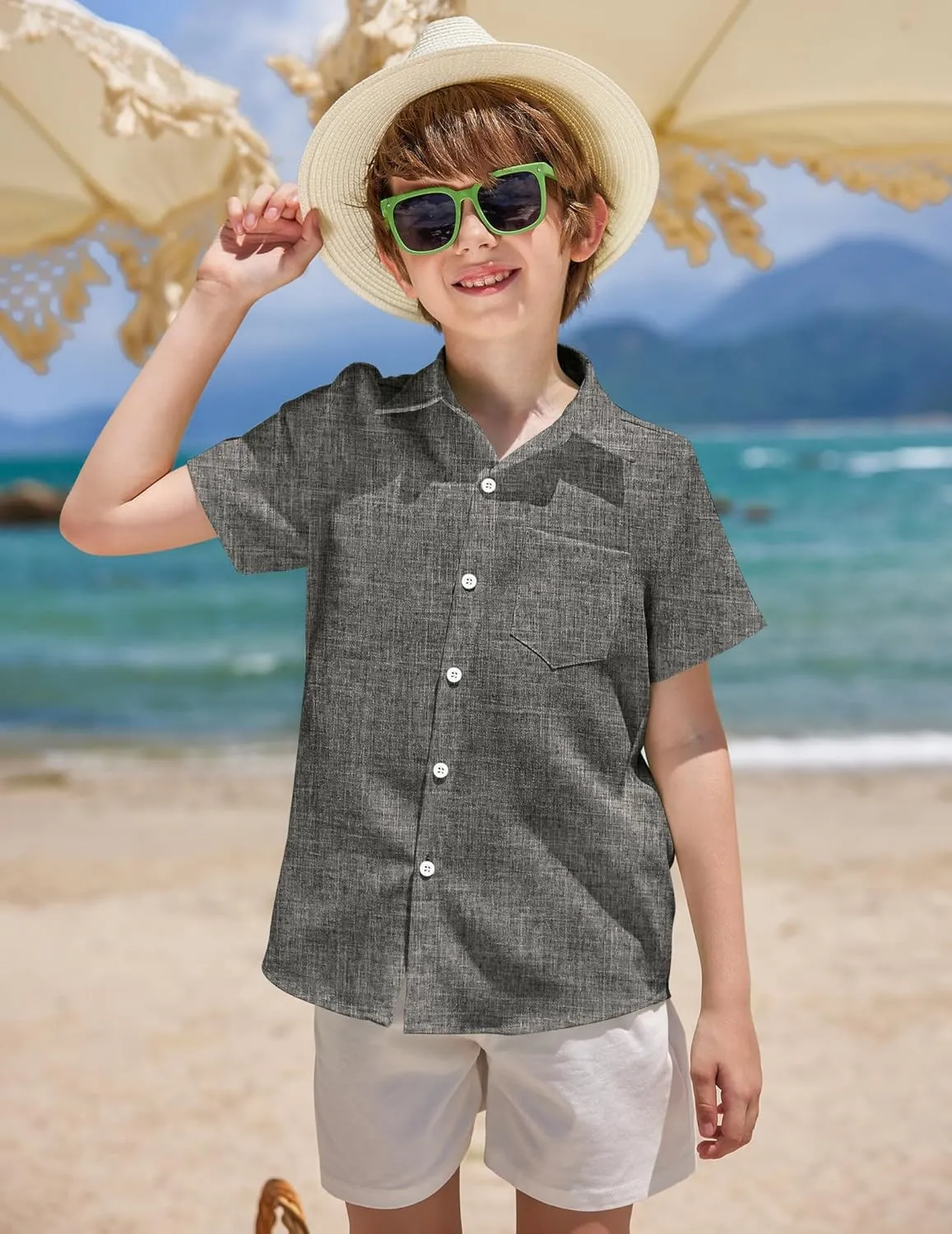 COOFANDY Men's Summer Beach Hawaiian Tropical Shirt Casual Short Sleeve Shirt