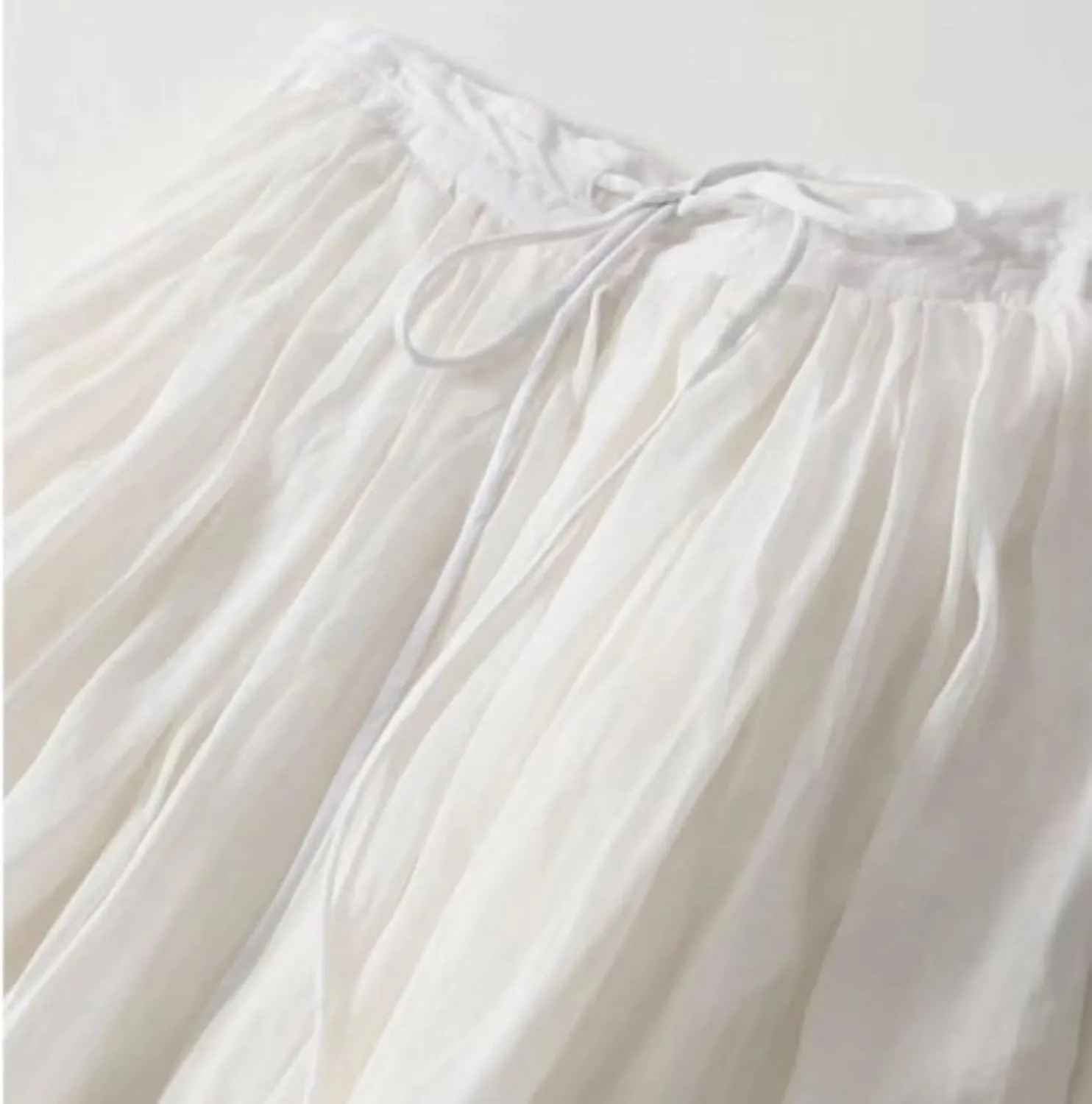 Cotton Linen Maxi Skirts for Women Trendy Summer Comfy Drawstring Waist A Line Dresses Vacation Boho Long Flowy Skirts