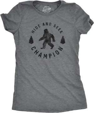 Crazy Dog Mens T Shirt Hide and Seek Champion Funny Bigfoot Graphic Sarcastic Tee