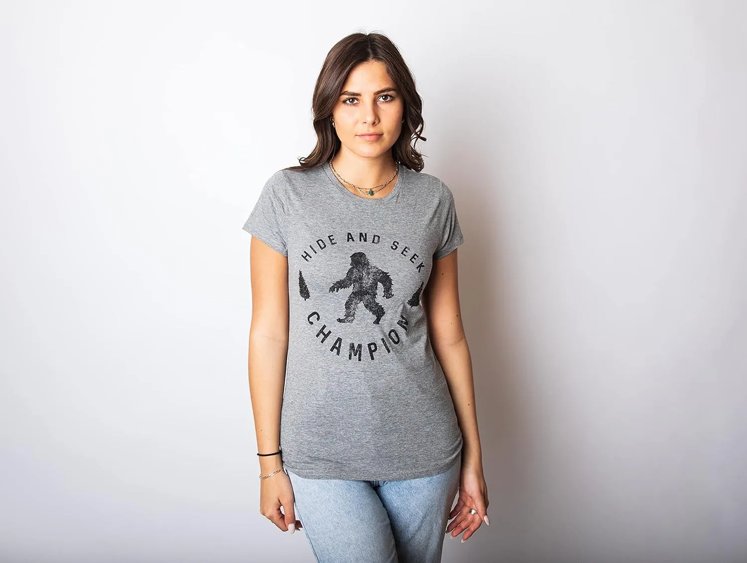 Crazy Dog Mens T Shirt Hide and Seek Champion Funny Bigfoot Graphic Sarcastic Tee