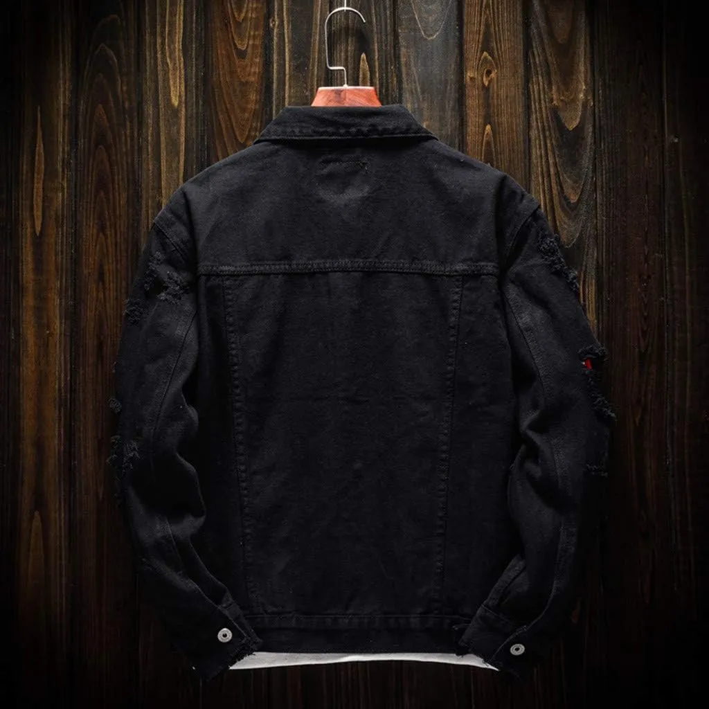 Denim Jacket Men Lightweight Button Down Long Sleeve Jean Jackets Coats Spring Fall Fashion, S-4XL
