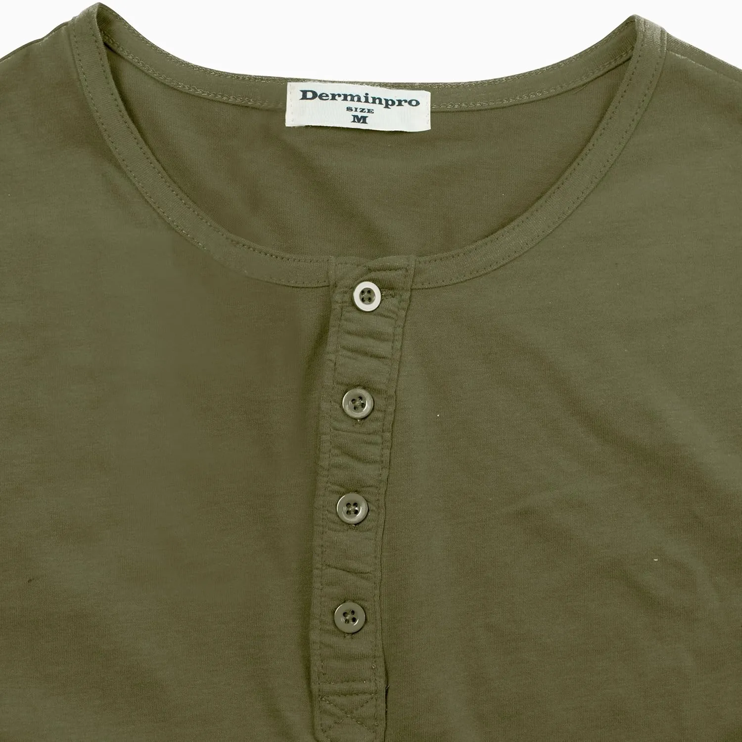 Derminpro Men's Henley Cotton Casual Short/Long Sleeve Lightweight Button T-Shirts