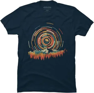 Design By Humans Men's The Geometry of Sunrise by digsy T-Shirt - -