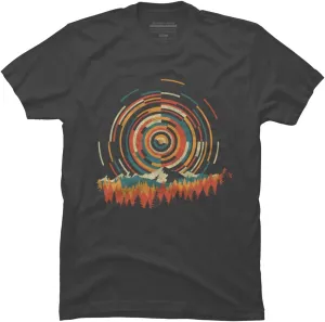 Design By Humans Men's The Geometry of Sunrise by digsy T-Shirt - -