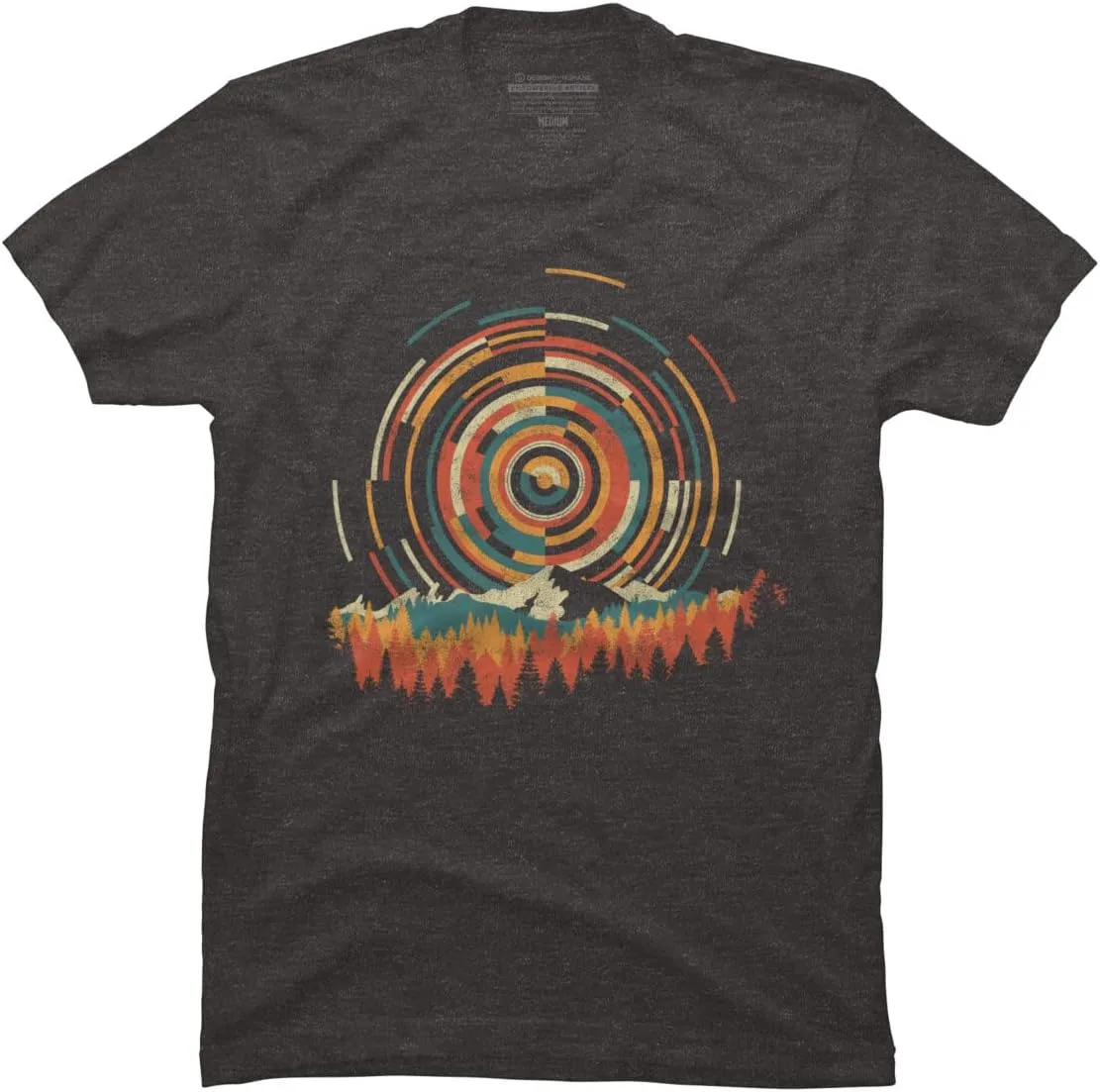 Design By Humans Men's The Geometry of Sunrise by digsy T-Shirt - -