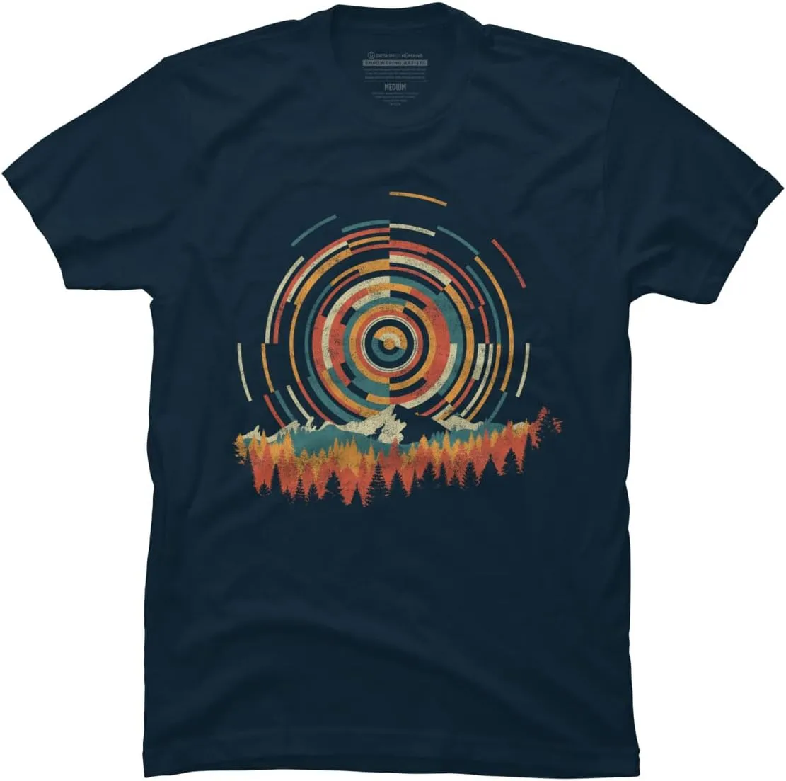 Design By Humans Men's The Geometry of Sunrise by digsy T-Shirt - -