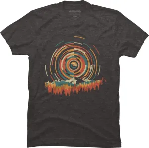Design By Humans Men's The Geometry of Sunrise by digsy T-Shirt - -