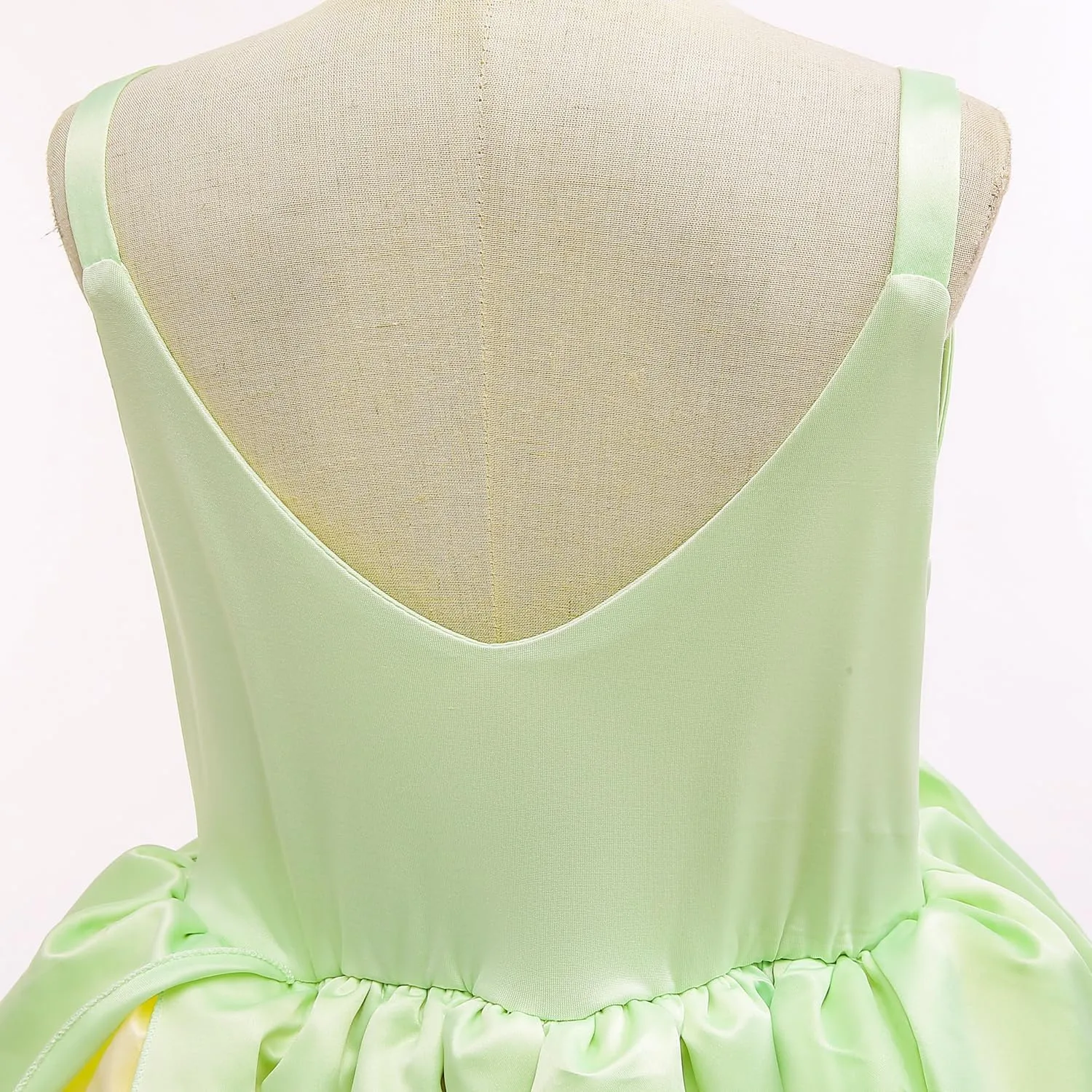 Fairy Frog Princess Dress Girls Birthday Party Fancy Tiana Kids Halloween Floral Costume Outfits with Headband