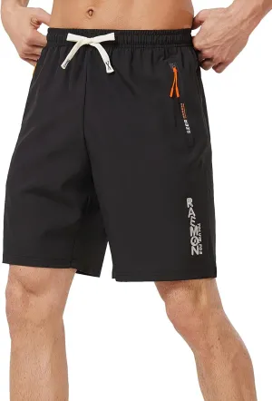 Fashion Men's Gym Workout Quick Dry Athletic Lightweight Running with Pockets Sports Shorts