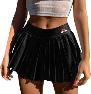 Fashion Mini Skirt for Women Skirt Pleated Pattern Zipper Sexy Cute Sexy Thin Side Women's Skirt Short Skirt Mini