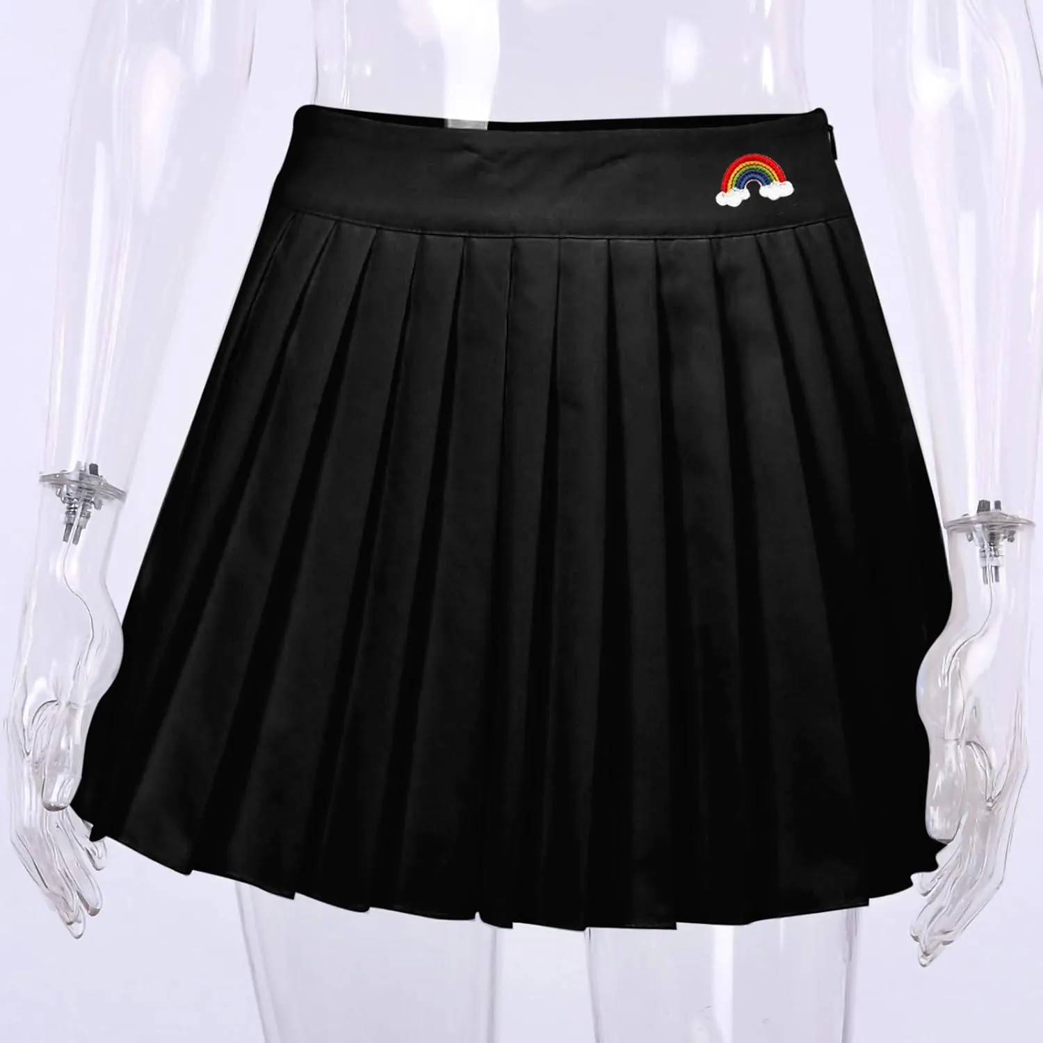 Fashion Mini Skirt for Women Skirt Pleated Pattern Zipper Sexy Cute Sexy Thin Side Women's Skirt Short Skirt Mini