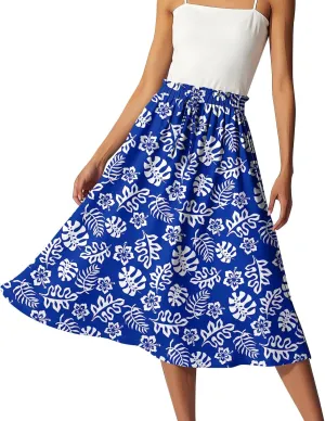 Floral Maxi Skirt for Women High Waist A-Line Bohemian Long Skirt Summer Style