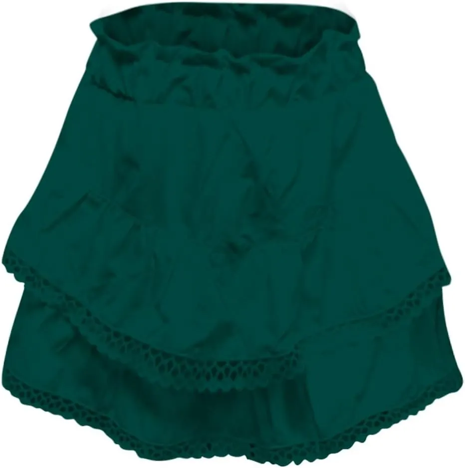 Flowy Asymmetrical Skirt for Women Trendy Casual Ruffle Tiered High Waisted Mini Skirts Summer Golf Tennis Shorts