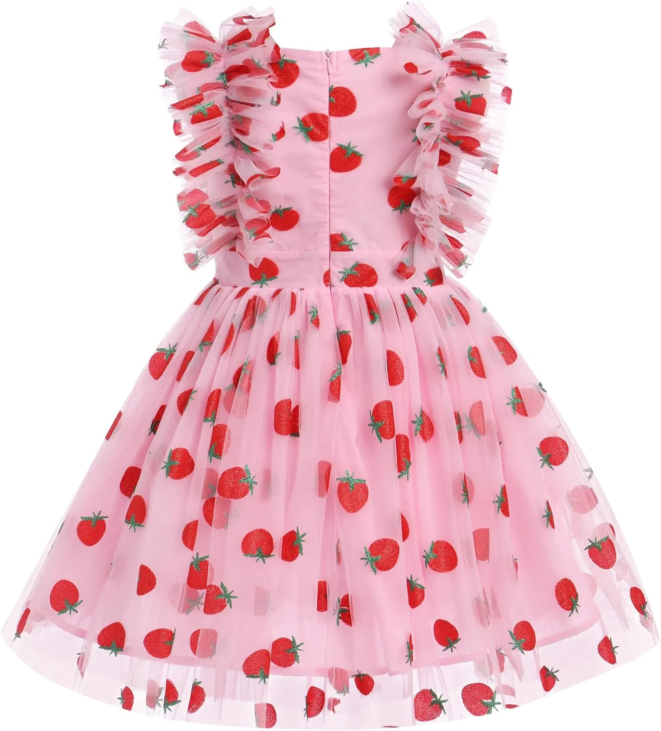 Girls Birthday Party Dress Butterfly Daisy Polka Dots Embroidery Princess Tulle Wedding Pageant Evening Gown