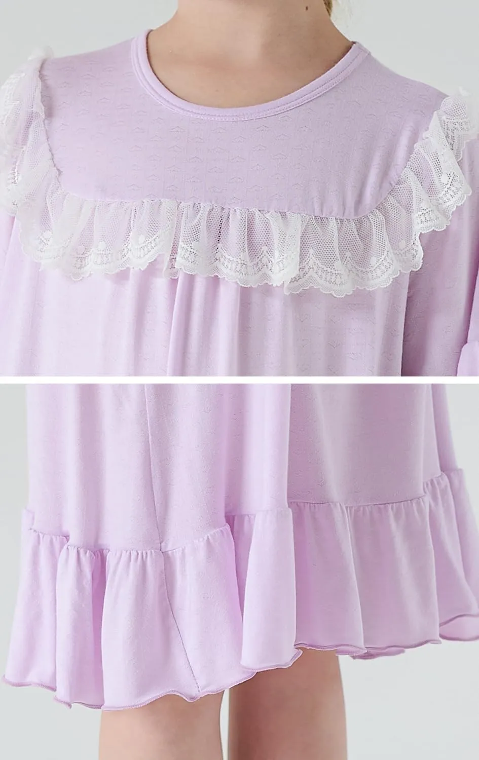 Girls' Princess Dress,Soft Summer Short Sleeve Casual Dresses 3-12Years