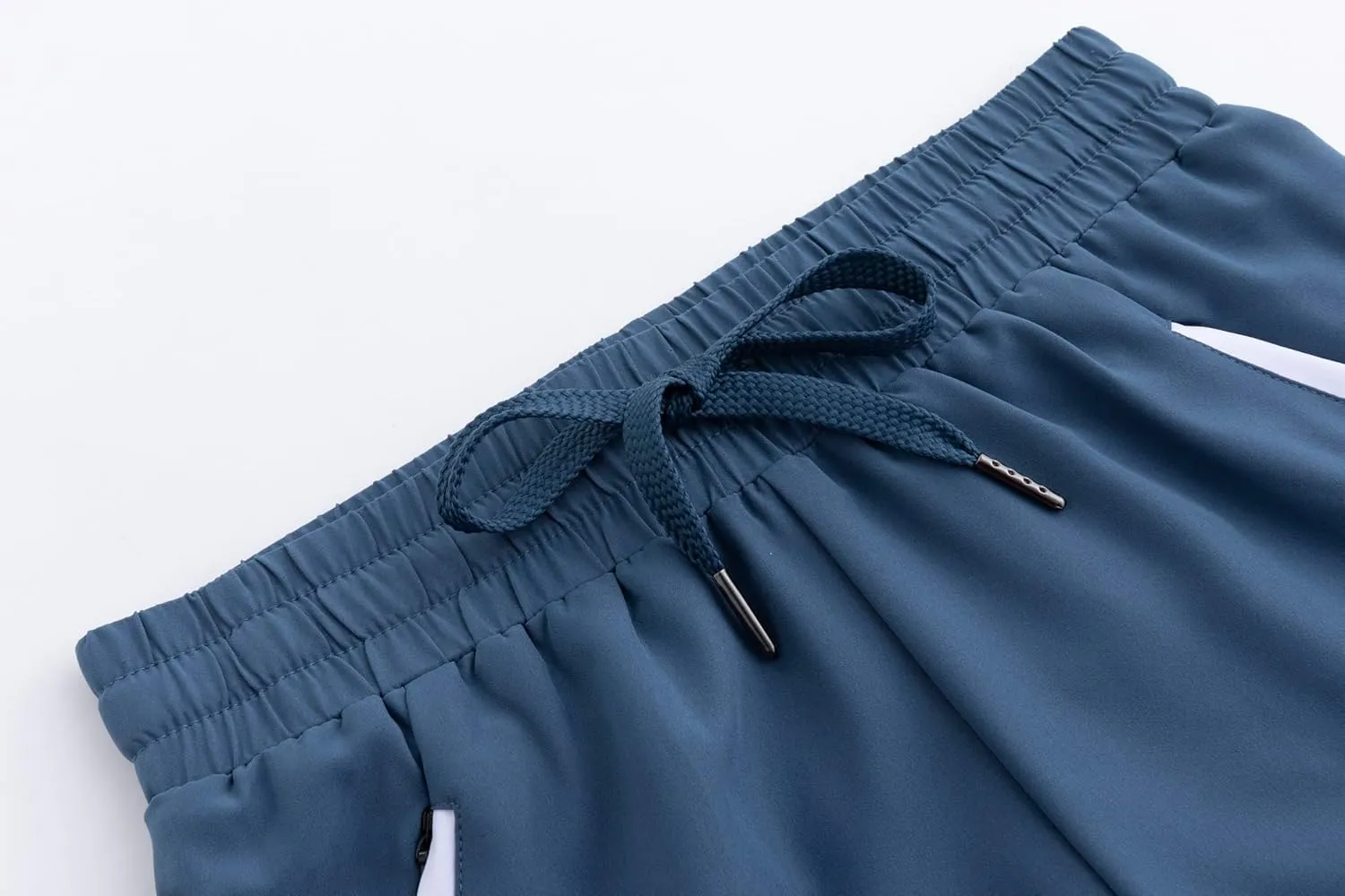 Girls Quick-Dry Sports Shorts Elastic Waistband Drawstring Built-in Liner Lightweight Athletic Running