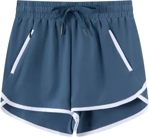 Girls Quick-Dry Sports Shorts Elastic Waistband Drawstring Built-in Liner Lightweight Athletic Running
