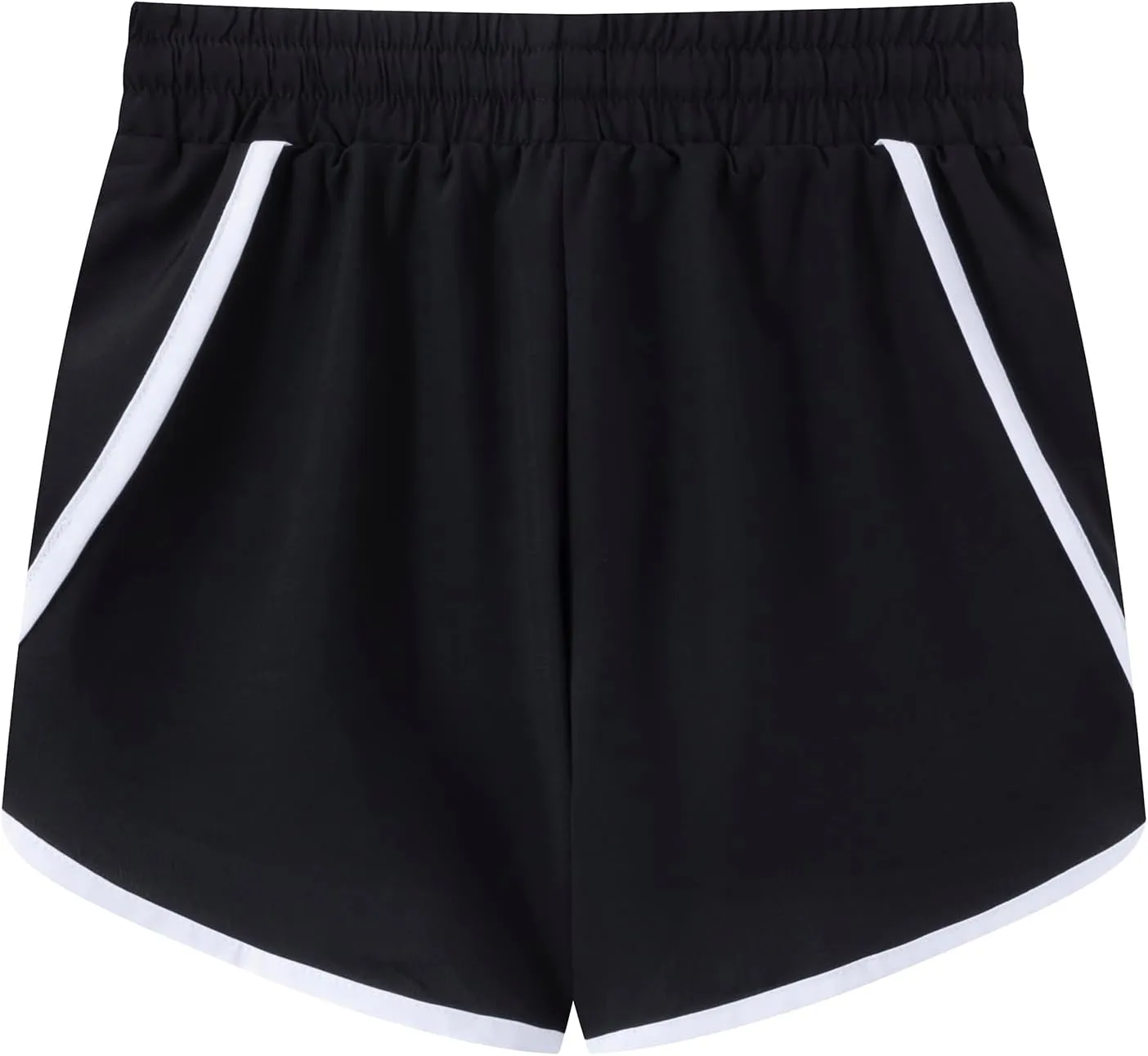 Girls Quick-Dry Sports Shorts Elastic Waistband Drawstring Built-in Liner Lightweight Athletic Running