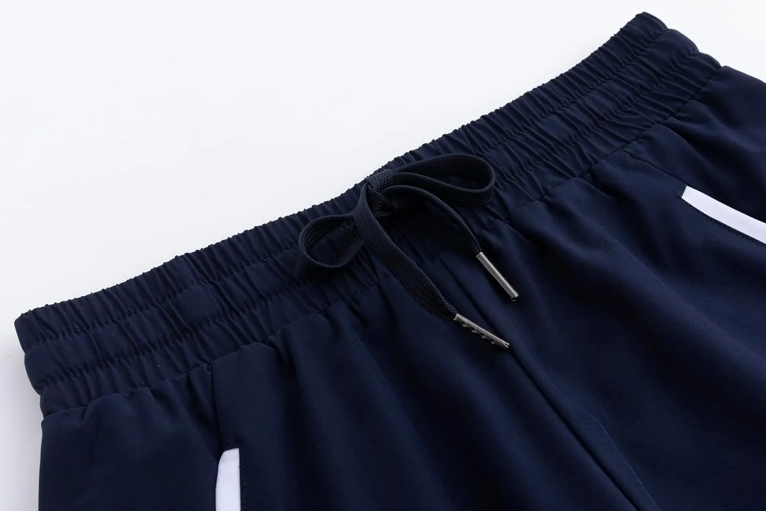 Girls Quick-Dry Sports Shorts Elastic Waistband Drawstring Built-in Liner Lightweight Athletic Running