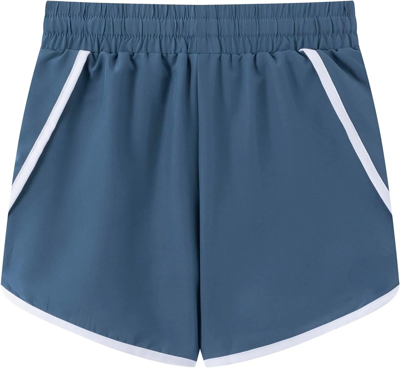 Girls Quick-Dry Sports Shorts Elastic Waistband Drawstring Built-in Liner Lightweight Athletic Running