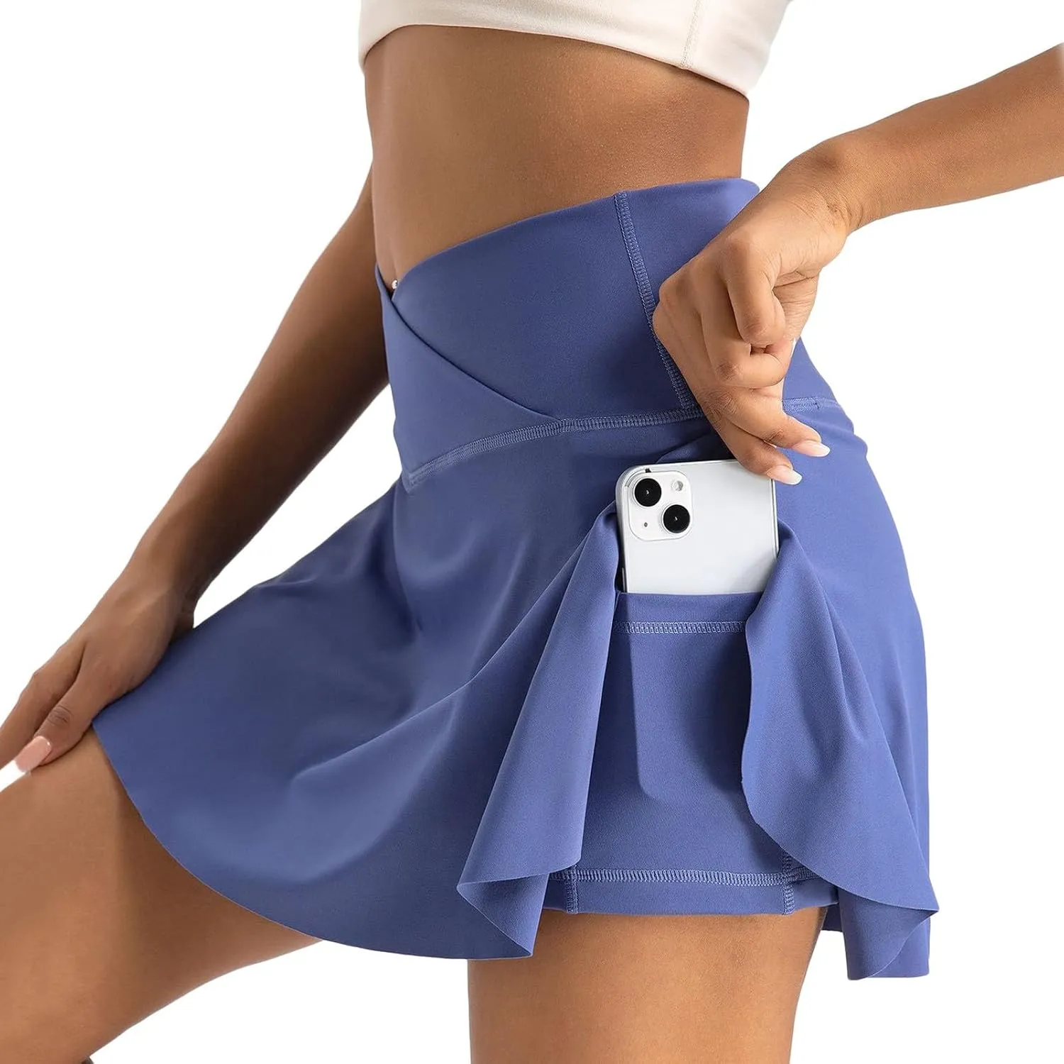 Golf Skorts for Women with Pockets Casual High Waisted Pickleball Skirts Tummy Control Tennis Skirts with Shorts