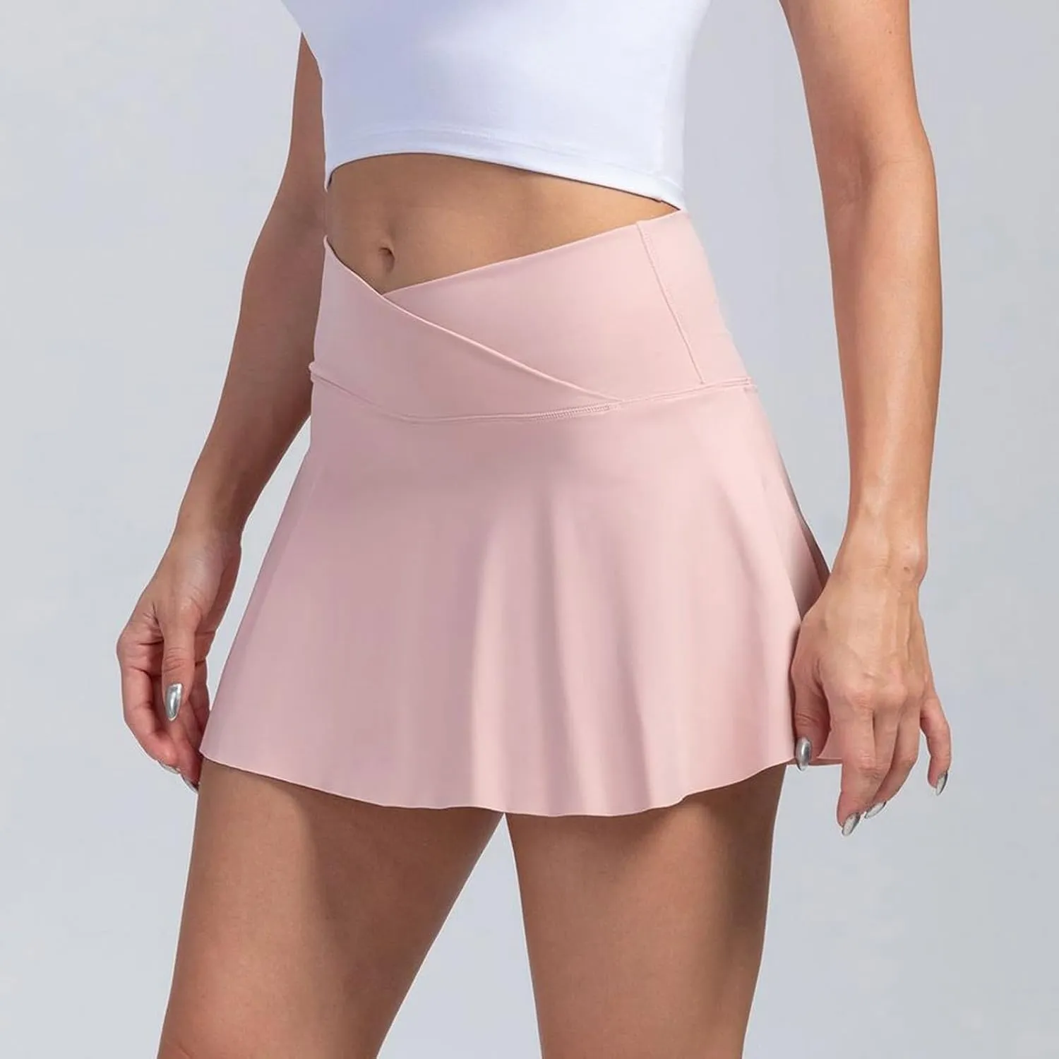 Golf Skorts for Women with Pockets Casual High Waisted Pickleball Skirts Tummy Control Tennis Skirts with Shorts