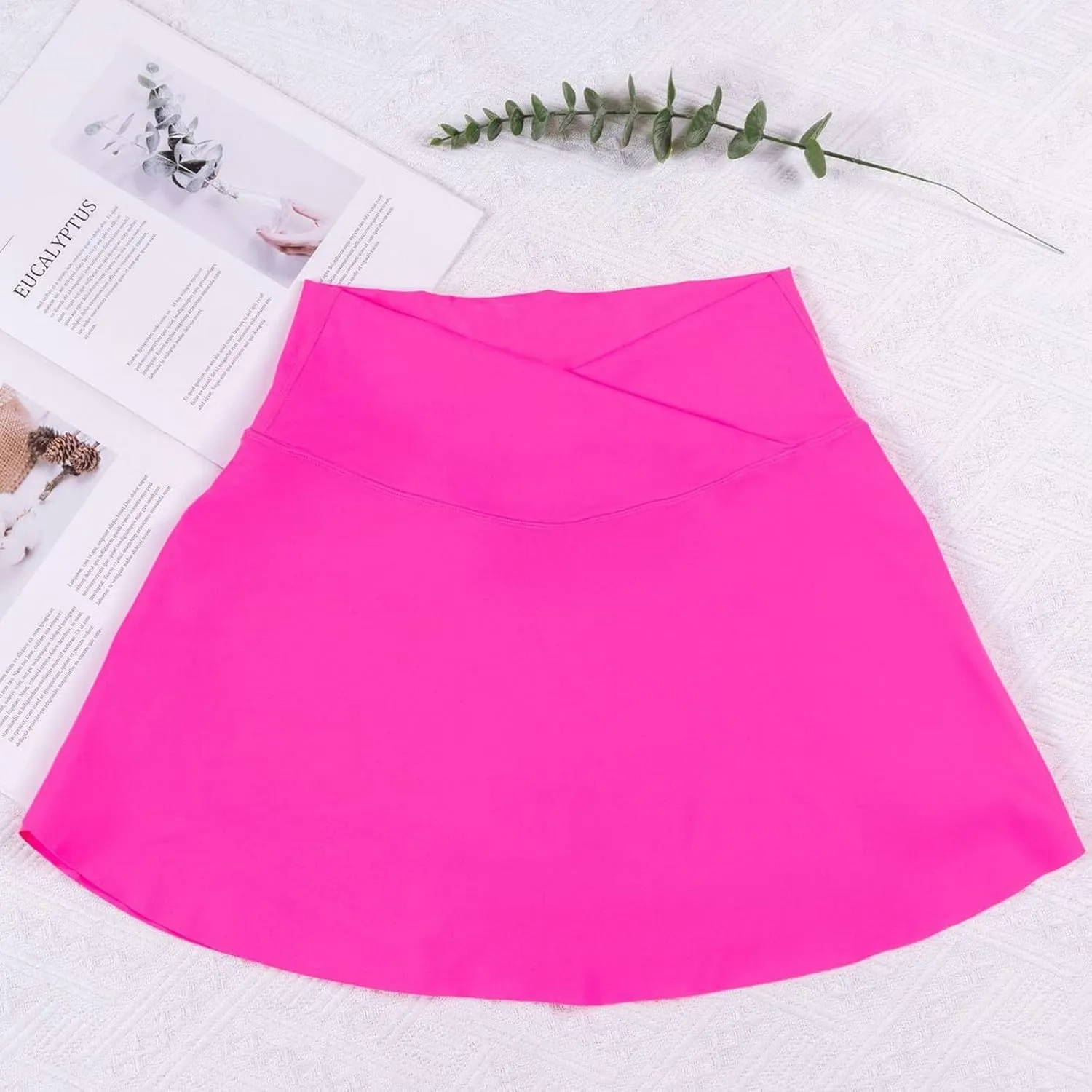 Golf Skorts for Women with Pockets Casual High Waisted Pickleball Skirts Tummy Control Tennis Skirts with Shorts