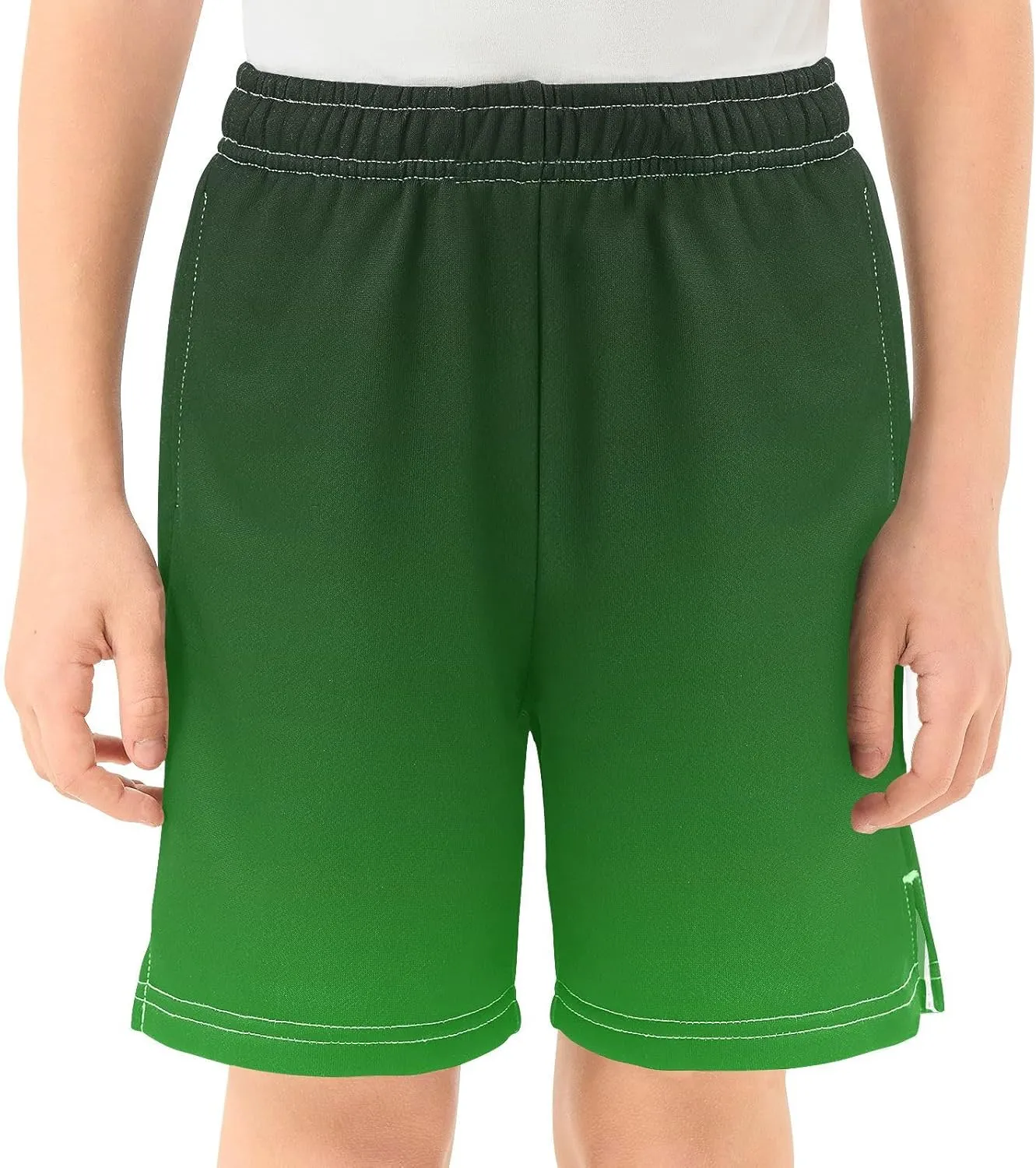 Gradient Boys Athletic Shorts Lightweight Kids Active Sports Shorts with Pockets