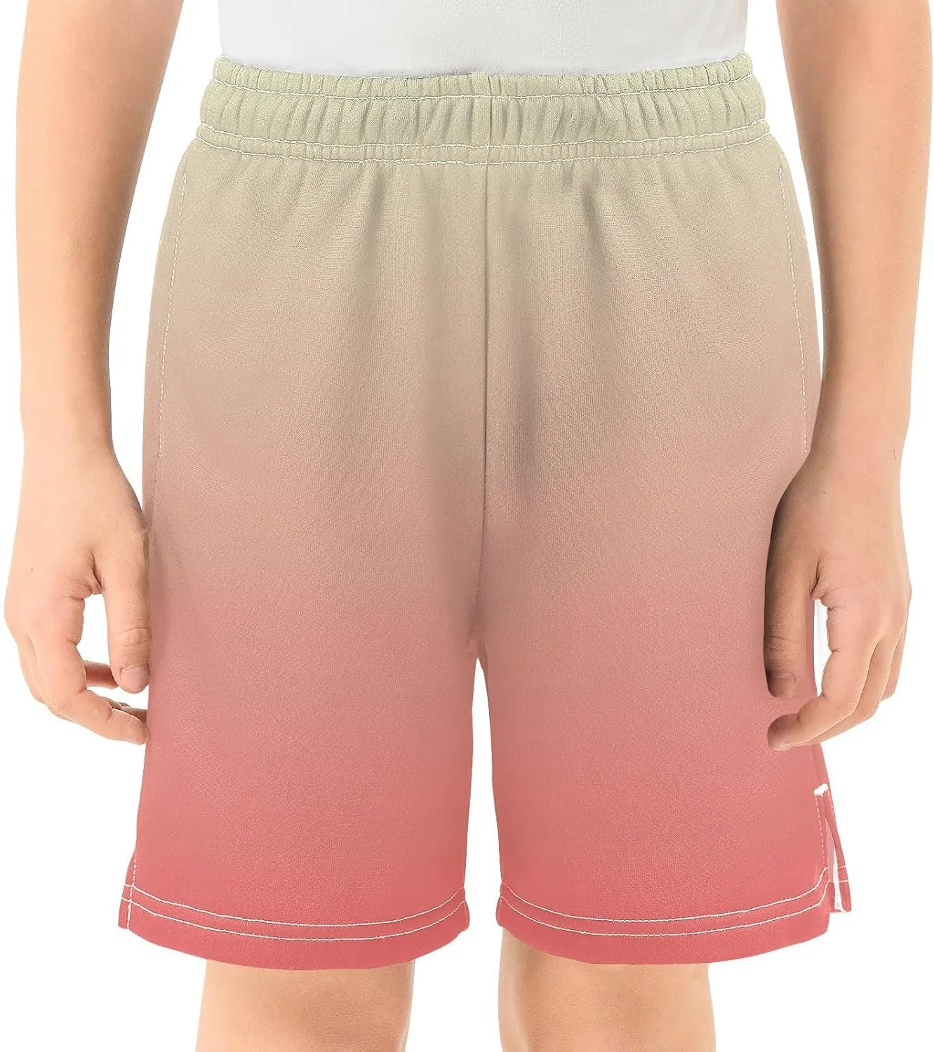 Gradient Boys Athletic Shorts Lightweight Kids Active Sports Shorts with Pockets