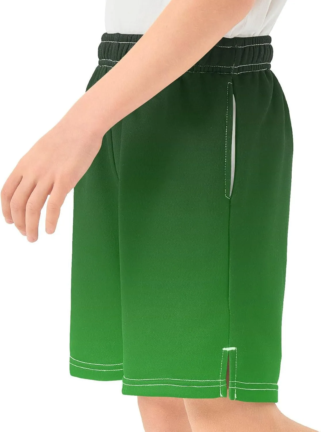 Gradient Boys Athletic Shorts Lightweight Kids Active Sports Shorts with Pockets