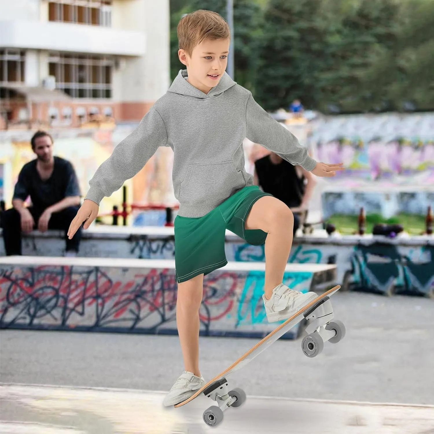 Gradient Boys Athletic Shorts Lightweight Kids Active Sports Shorts with Pockets