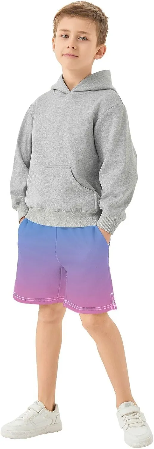Gradient Boys Athletic Shorts Lightweight Kids Active Sports Shorts with Pockets