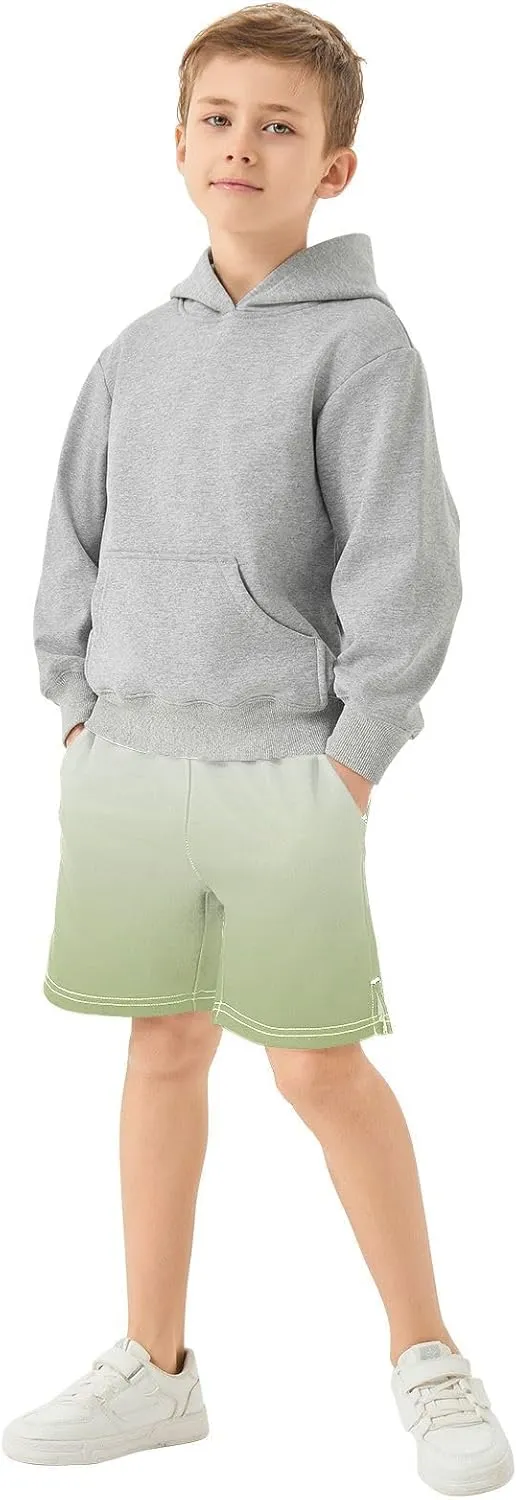 Gradient Boys Athletic Shorts Lightweight Kids Active Sports Shorts with Pockets