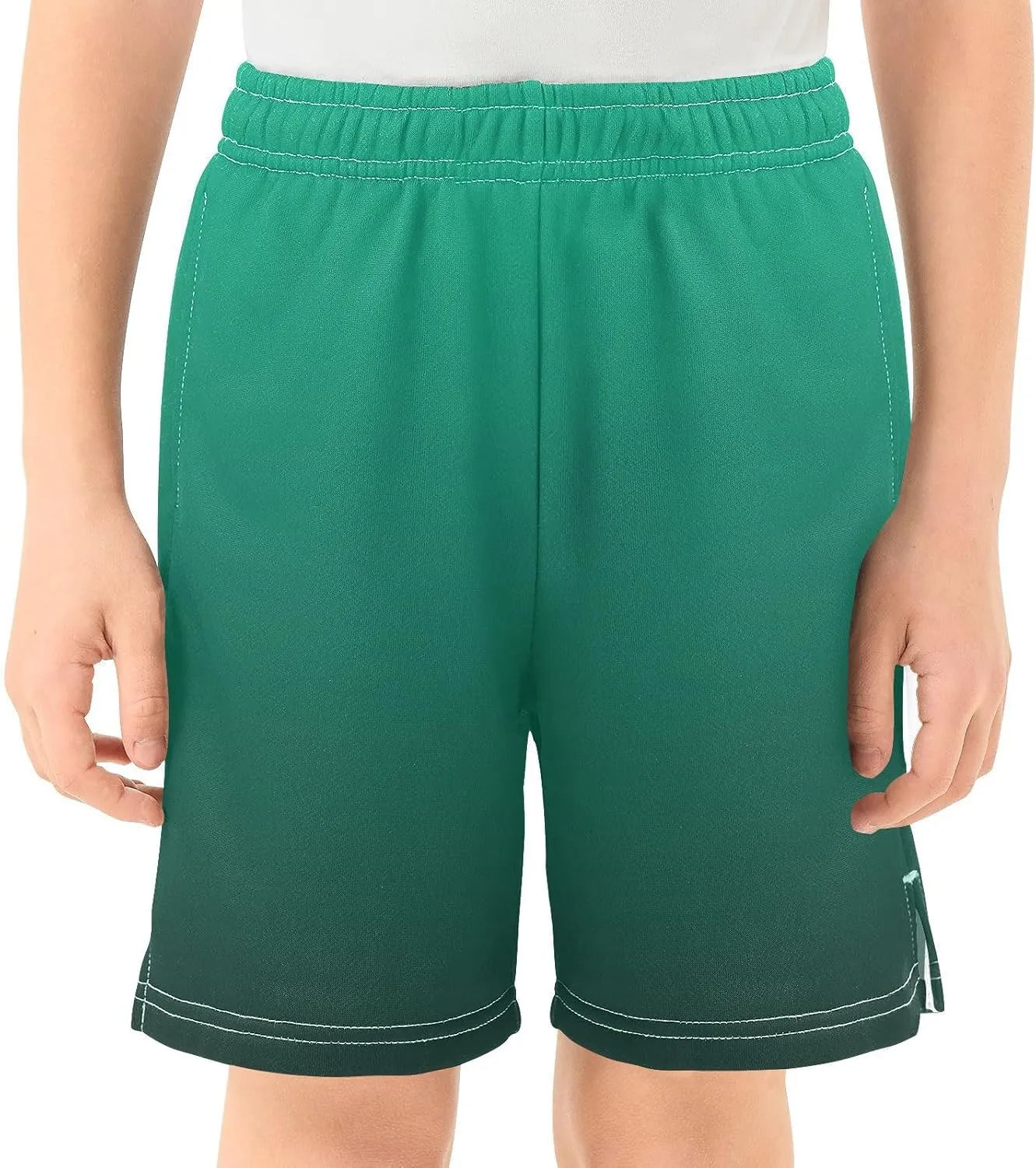 Gradient Boys Athletic Shorts Lightweight Kids Active Sports Shorts with Pockets