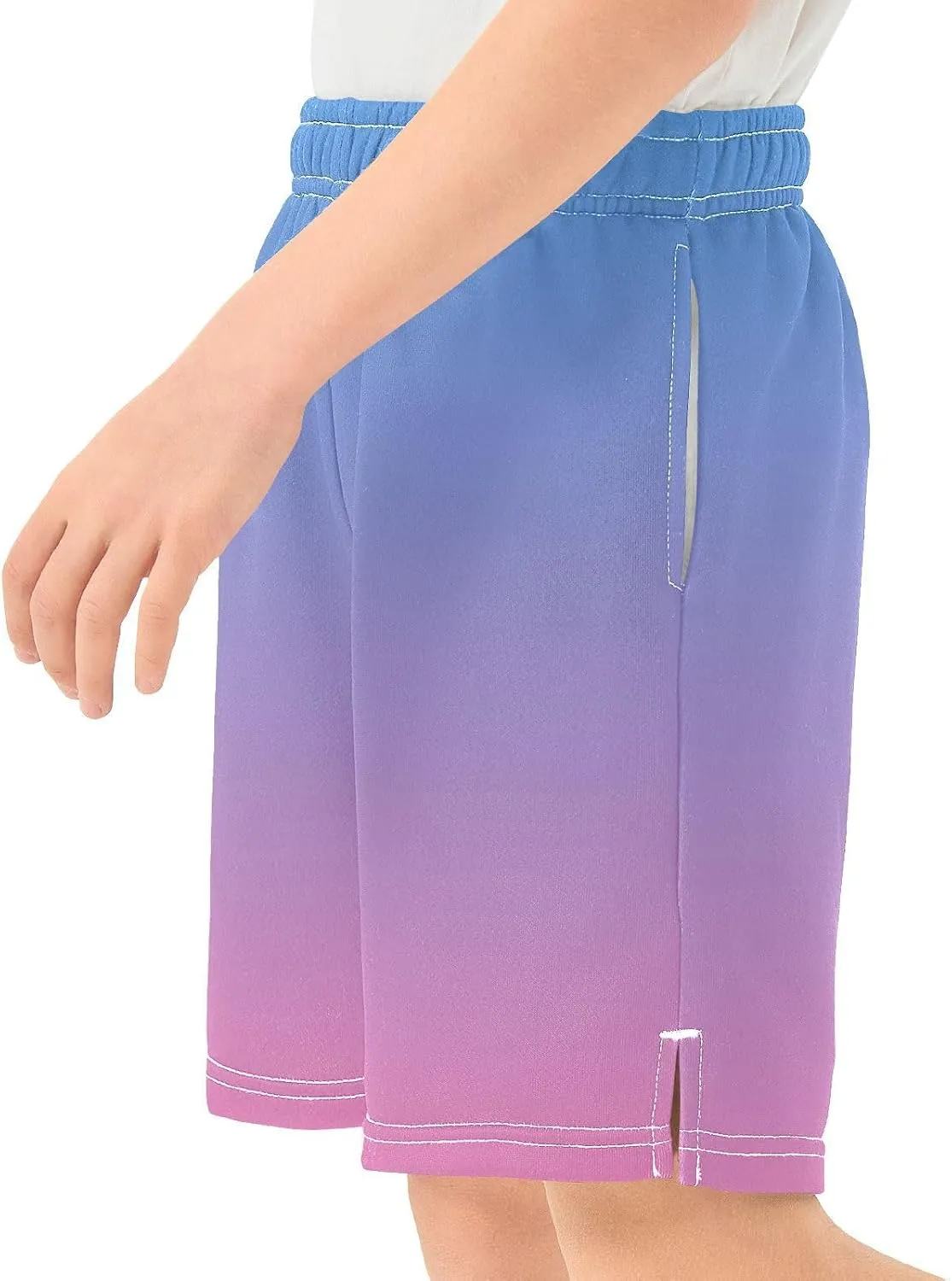 Gradient Boys Athletic Shorts Lightweight Kids Active Sports Shorts with Pockets