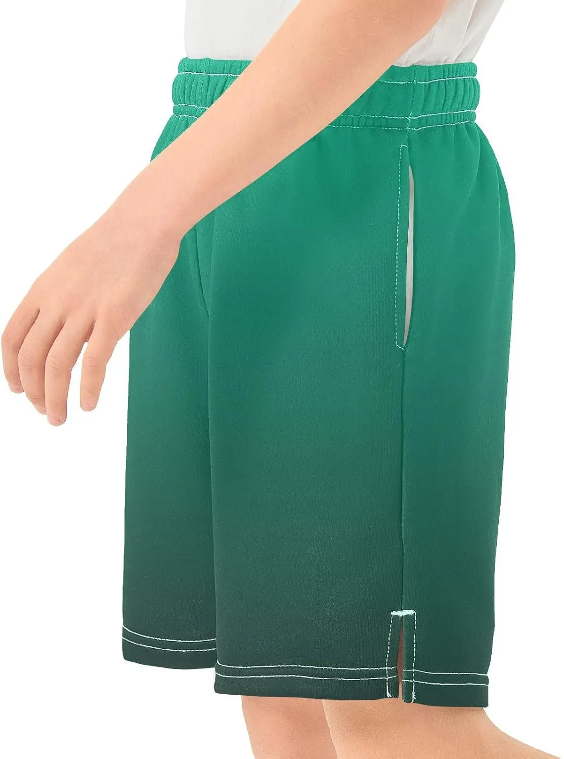 Gradient Boys Athletic Shorts Lightweight Kids Active Sports Shorts with Pockets
