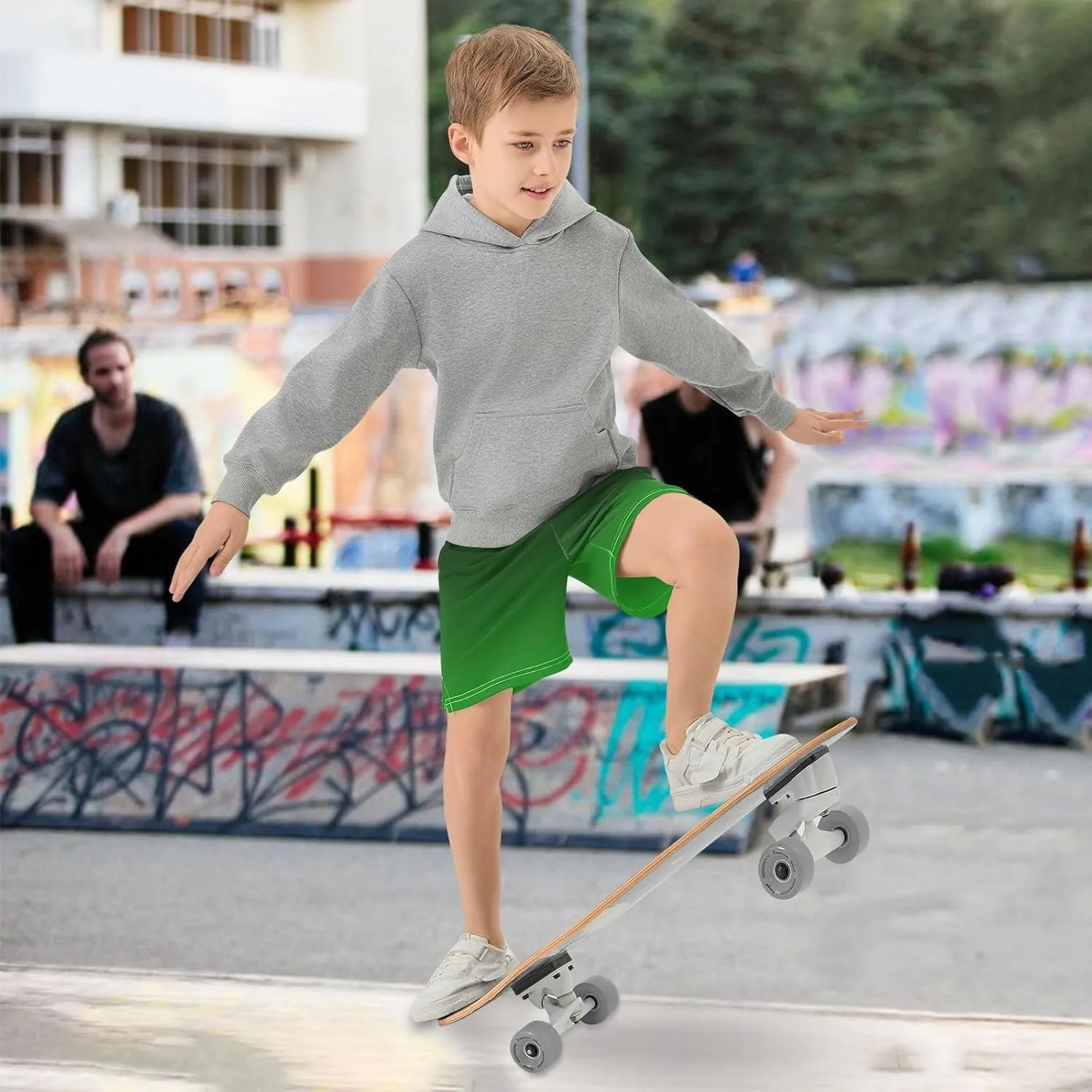 Gradient Boys Athletic Shorts Lightweight Kids Active Sports Shorts with Pockets