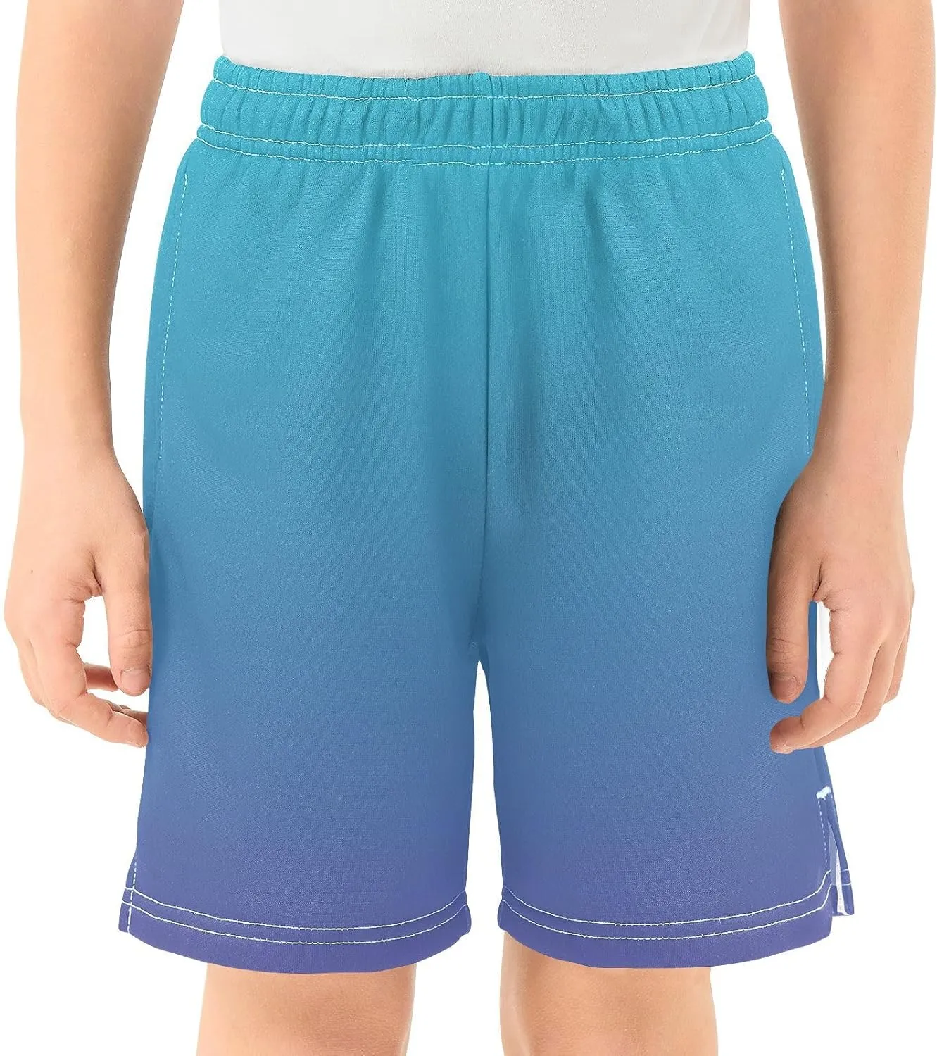 Gradient Boys Athletic Shorts Quick Dry Active Sports Shorts with Pockets for Kids