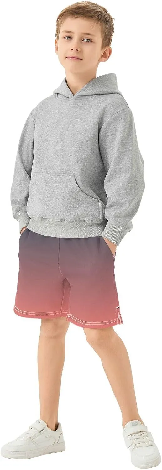 Gradient Boys Athletic Shorts Quick Dry Active Sports Shorts with Pockets for Kids