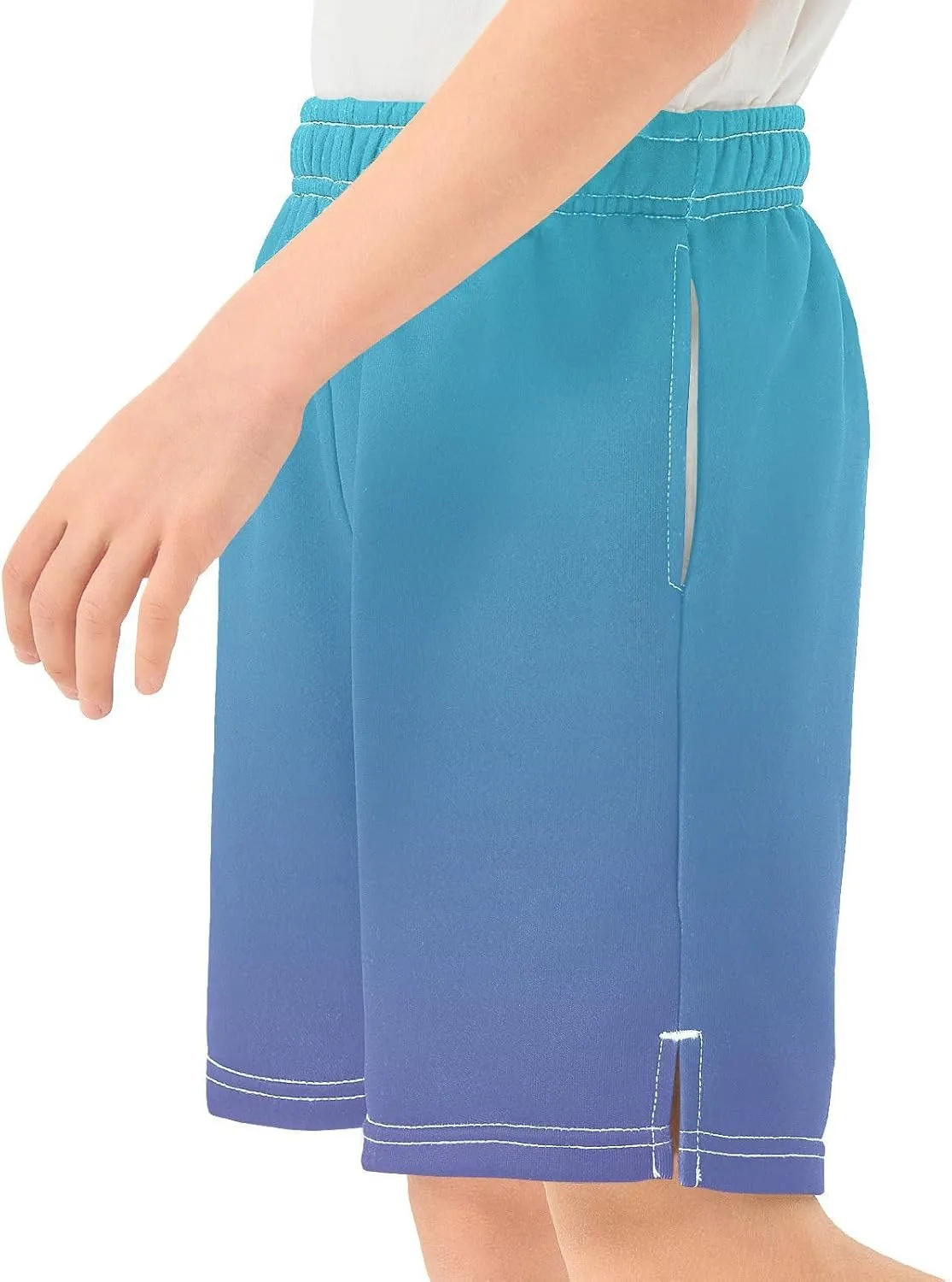 Gradient Boys Athletic Shorts Quick Dry Active Sports Shorts with Pockets for Kids